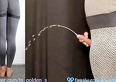 Most excellent t-girl void urine and cum compilation part three