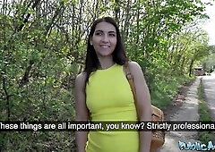 Public Agent - Sexy Italian brunette hair student has her pussyhole re-configured outside