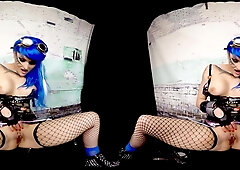 397 - Barbara Bieber; Cosplay Solo Blue Hair Babe