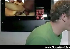 Straight jock sucked off by gay lips