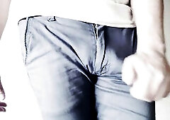 My large boner turned unwieldy, so I had to relieved it.