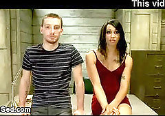 shemale fucks fellow in missionary pose over the desk