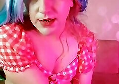 Pretty Femboy in Tights Cute Skirt Red Ambiance