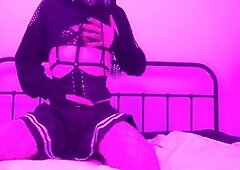 Corset, solo, male moaning