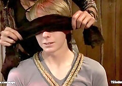 Trans bartender Yasmin Lee dominates and has fun with restrained sportsmen