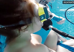 She Gives Up In Orgasms In The Swimming Pool With Big Cock