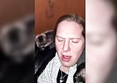 Cheating stepmom rides youthful work stud outside and almost gets caught