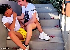 Piss in mouth, latino twink, smooching