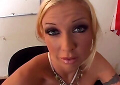 Sexy Big Boobed Blonde Teacher Fucks Student 18+ On The Desk