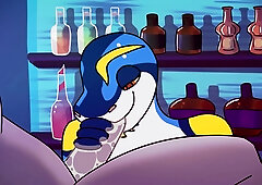 Frog Lizard Unshaved Humped On Club Counter