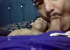 Yummy Jock gets a head in couch late at night