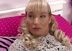 blonde sucks and ass fucked by her playmates big cock