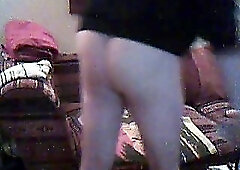 Home stuffing butt with dildo