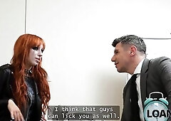 LOAN4K. Large titty alternative cutie rides a knob. Hawt sex with Lilly Mays