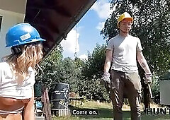 Hunt4k. hunter tempted a hot young girl with Big Boobs and abased her boyfriend