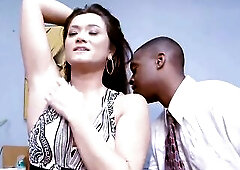 Brunette hair mother i'd like to fuck Cece Stone cunt hard screw by a large ebony schlong