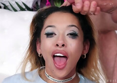 Kalani Luana's friend came right on her forehead