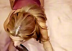 The black guy with the huge dick filled the slut's ass with cum.