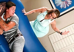 Astonishing angel with big bottom Holly Heart screwed by large boner