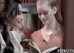 Ariel Demure is a pretty tgirl hotty who meets Erin Everhart in a library and the 2 ladies pretty soon cannot assist but screw every other when no one
