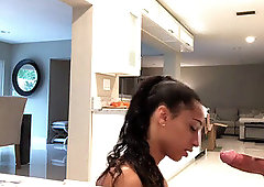 Hung dark-hued transsexual romped white guy good