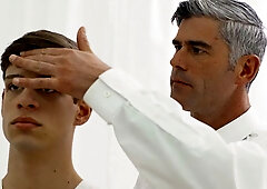 Elder Ence enjoys an intense BJ from his superior