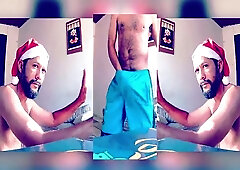 Hairy daddy Stink Hairymale puts on a solo dance show in sexy lingerie