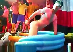 Iranian group sex movies and muscled men naked group shower blowjobs