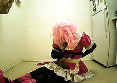 Sissy Self bondage cage truss