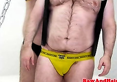 Rimmed bear cums while getting barebacked