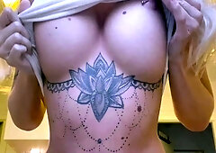 Amateur blond girl with big boobs getting fucked