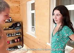 Triple Cum on Face for Village Wench - Public Cumwalk