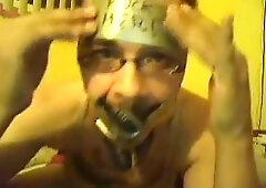 Sissy ****bound and gagged for sleepover