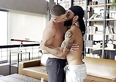 A beautiful Monster Brazilian cock is going to drill this big white ass