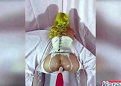 Karen Dior screw is butt with a fick machine 5