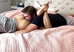 Booty Worship Thrall Buried in Oriental Booty For Total Femdom Humiliation Scissored And Outwrestled on Daybed In nature's garb