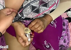 South Asian wife takes her husband's friend deep during a secret bedroom encounter