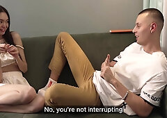 This Asian Bitch Spread Her Legs For A Rent Discount