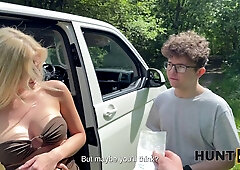 Charlie Dean bangs his blonde girlfriend in POV cuckold video with hot blonde babe & busty babe