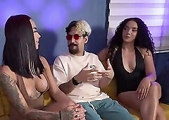 Sex with the Busty Trans and the Big Ass Brunette - Interview with Andromeda Hot and Tina Queen