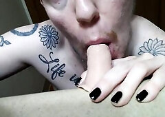 Spit, Lick, Suck, Bang, Bushy Lustful Trans Mate