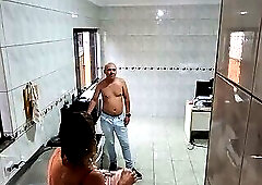 The maid agreed to get naked and receive an ejaculation on her face.
