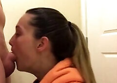 This sexy amateur babe with brunette hair loves to give deepthroat blowjobs and ride her man in reverse cowgirl. She's a college teen who loves a