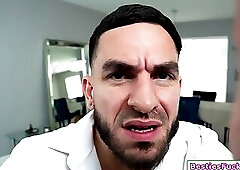 Teen bffs blowjob and fuck a married guy