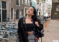 Travel vlogger shares a candid laundry room moment during her Europe trip