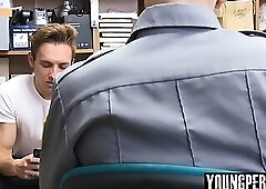 Straight perp anal fucked by two LP Officers bareback