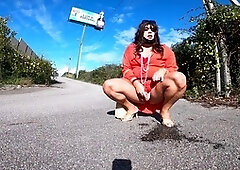 JoanaLoveTs sizzling afternoon adventures: driving, walking, stroking, peeing, and climaxing!