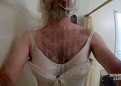 Men masturbating solo, undergarments, crossdresser in lingerie