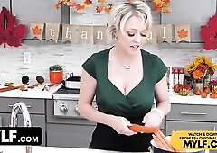 Mylf - Hot Blondie Famous Thanksgiving By Getting Her mother I'd like to fuck Snatch Banged Unfathomable By Large Wet Meat