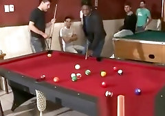 Pool game becomes gay orgy
